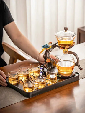 Bule De Vidro Semiautomático, conjunto De Chá Magnético, utensílio Beber Transparente, Clear Teaware